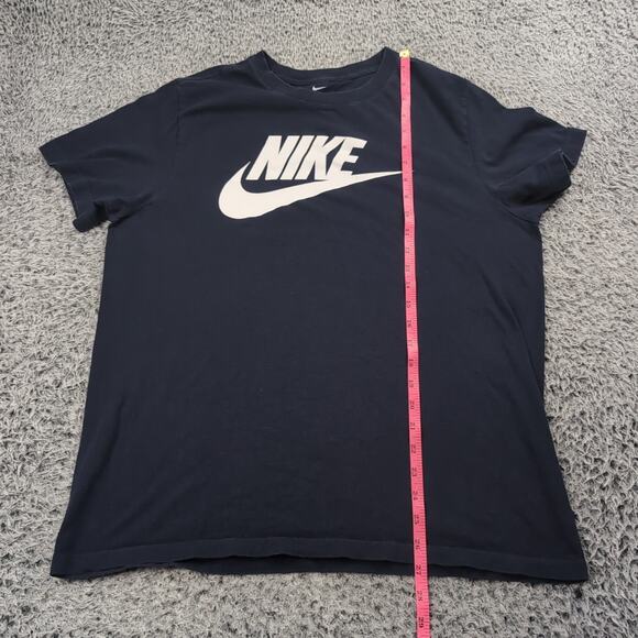 Nike Shirt Men Medium Blue Logo Crew Neck Short Sleeve Athleisure Graphic Tee - Picture 4 of 6